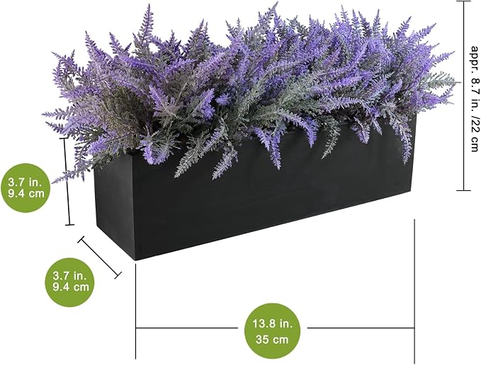 Winlyn 14" Artificial Lavender Arrangement Faux Lavender Flowers in Rustic - Image 2