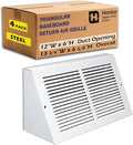 Fits 12x6 Duct Opening | Steel Triangular Baseboard Return Air Grille by Handua by Handua