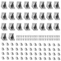 24pcs 3030 Aluminum Extrusion Corner Bracket Silver by SeekLiny