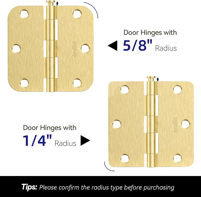 Door Hinges Satin Brass - Image 6