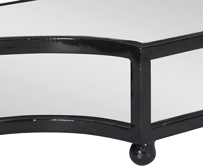 Kate and Laurel Ciel Metal Mirrored Ornate Scalloped Decorative Tray - Image 3
