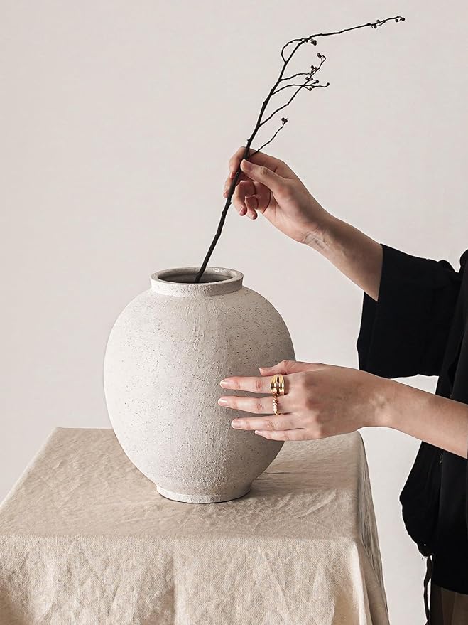 Large White Ceramic Vase - Image 4