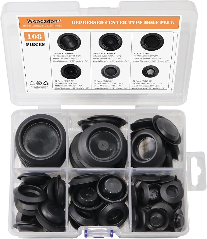 108pcs Plastic Plugs for Round Holes - Image 9