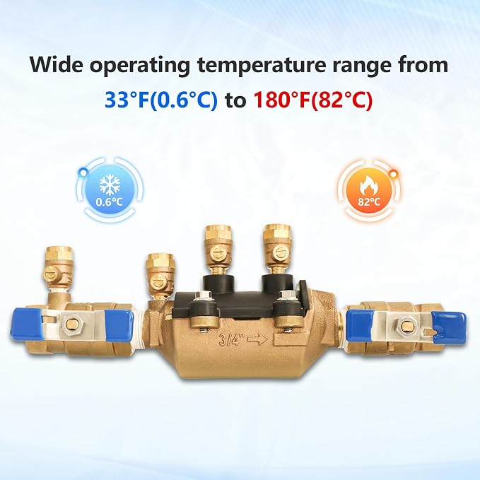 34-350 3/4" Double Check Backflow Preventer, Double Check Valve Assembly | Cast - Image 4