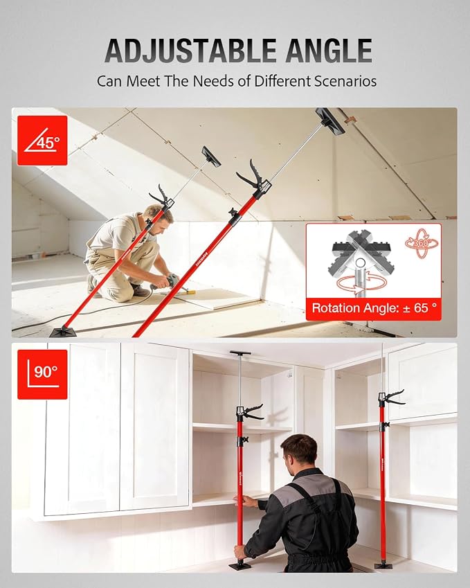 2PK Cabinet Jacks, 45 to 114 in Adjustable Telescopic Support Pole | Heavy Duty - Image 6