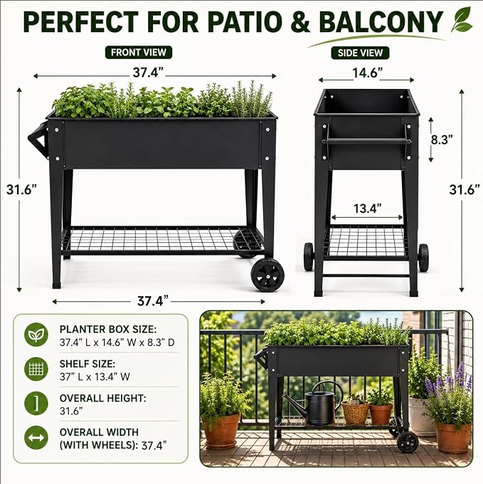 LEETOLLA Elevate 32" Raised Garden Bed - Image 6