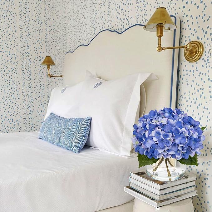 Hollyone Blue Hydrangea Artificial Flowers - Image 6