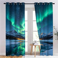 Aurora Curtains, Snow Mountain Glacier Lake Blackout Curtains 96 Inch Long by Unknown