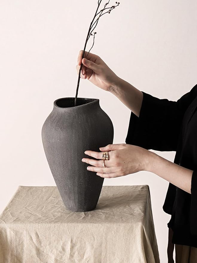 Ceramic Vase - Large 11.8 Inch Tall Floor Vase - Image 5