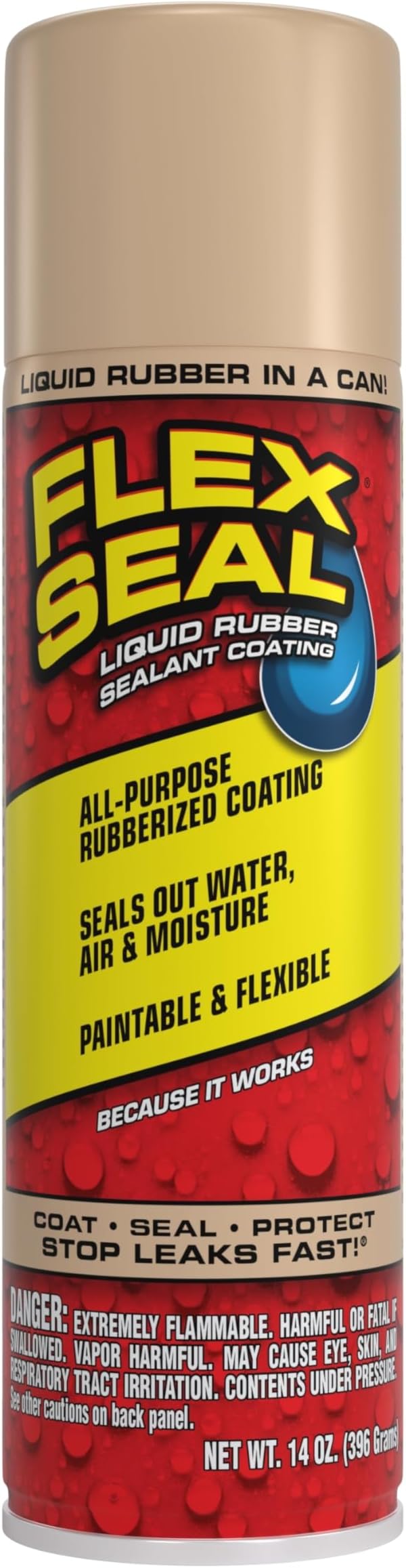 Flex Seal, 14 oz, Stop Leaks Instantly, Waterproof Rubber Spray On Sealant by FlexSealProducts