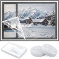 Window Insulation Kit 63 in x 10 ft Cuttable Transparent Film 180μm Thick by Vteyeya