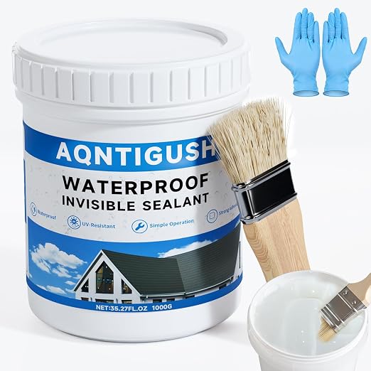 Transparent Waterproof Sealant 35oz, Bonds to roofs, concrete & wood, by Unknown