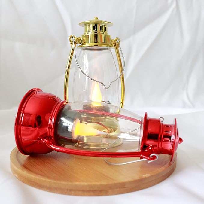 Mini Lanterns 6 Pcs LED Small Indoor Golden Decorative Outdoor Hanging Candle - Image 8