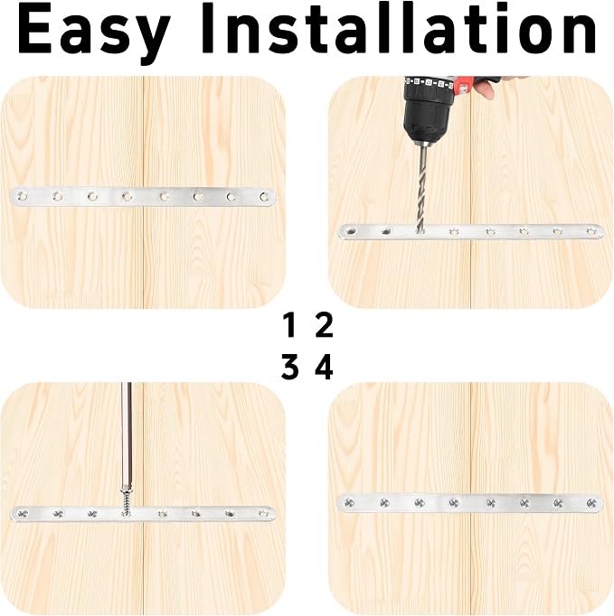 9.6 Inch Stainless Steel Straight Brace, Flat Straight Support, Repair Fixed - Image 6