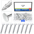 Glarks 50pcs 6.5 x 45mm Thread Twist Nail Kit, Zinc Plated Cement Nails by Glarks