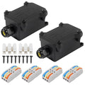 2PCS Junction Box Waterproof IP68, 2 Way Outdoor Junction Box | by MELIFE