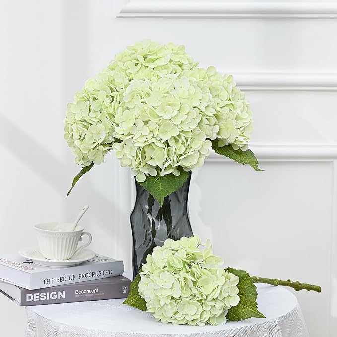 2Pcs 21in Latex Real Touch Hydrangea Artificial Flowers | Lifelike Large - Image 9