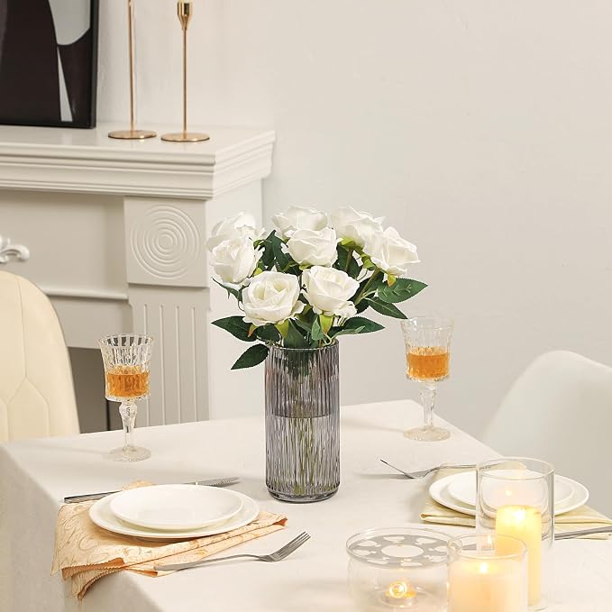 Ribbed Glass Vase, Flower Vases - Image 5