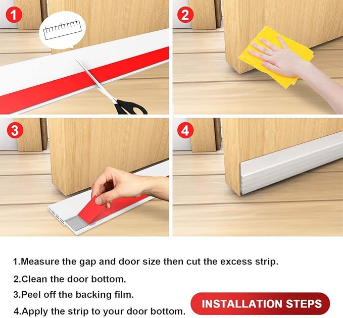 Suptikes Door Draft Stopper Under Door Sweep - Image 8
