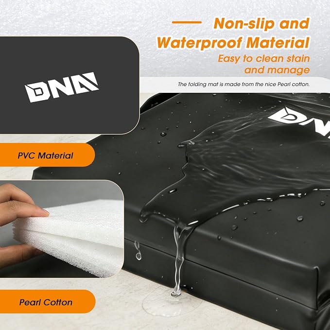 DNA Motoring Foldable Soft Kneeling Pad Mat Extra Thick Foam Knee Pad Mat Water - Image 3
