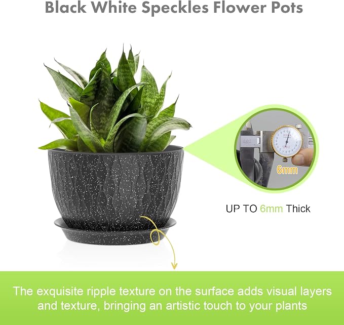 Meowell 12/10/9 inch Large Flower Pots, 3 Set Big Plant Pots - Image 3