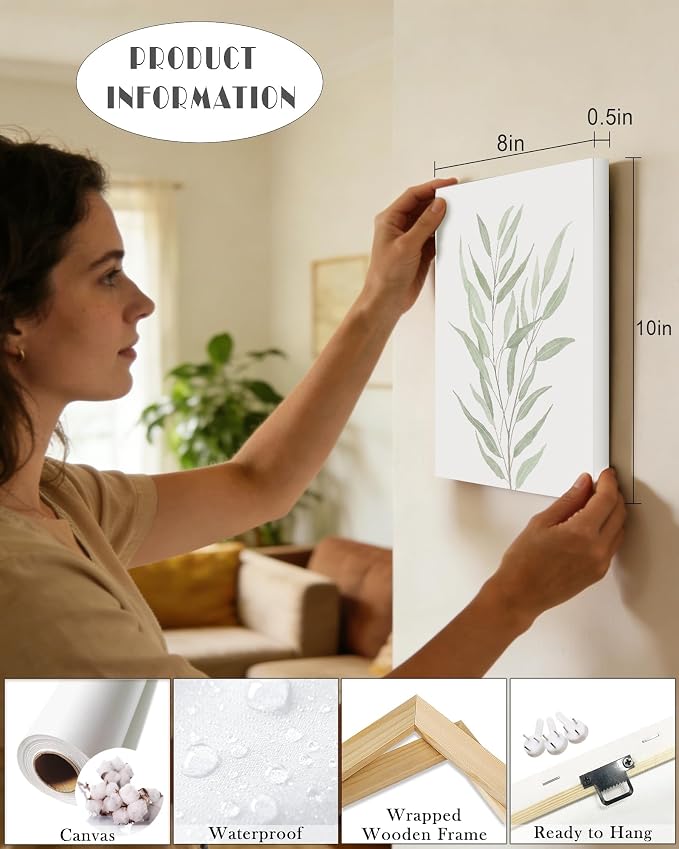 Drsoum Botanical Plant Framed Wall Art Boho Wall Decor - Image 3