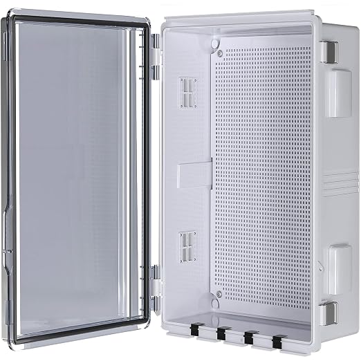 ABS Electrical Junction Box, Ventilated Design, Cable Grommets, IP65 Waterproof by ANIMACYN