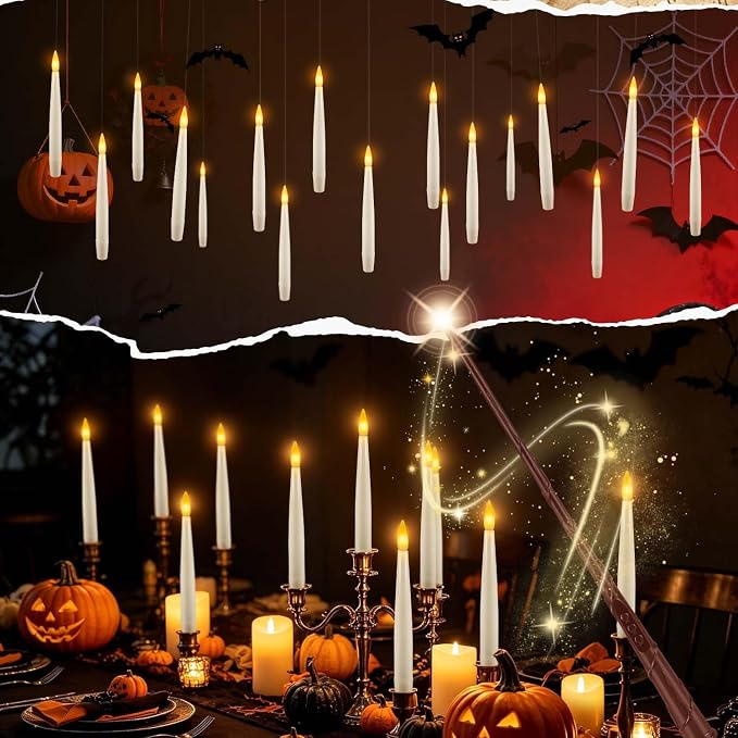 12White Flameless Floating Candles - Image 9