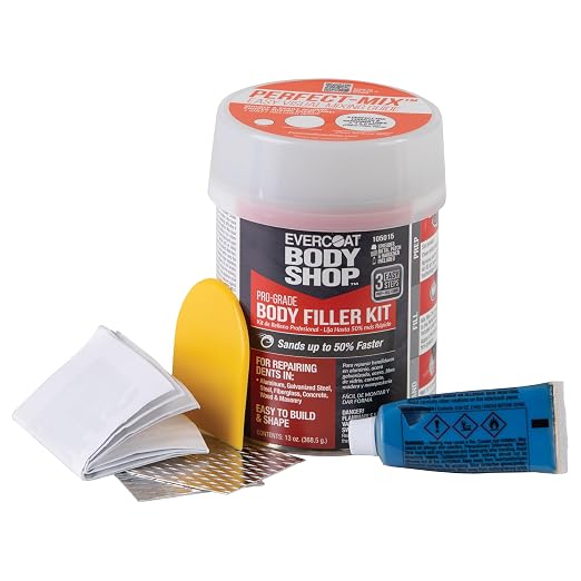 105015 Pro-Grade Body Filler Kit, Fiberglass & More, Easy Mix Hardener Included - Image 8