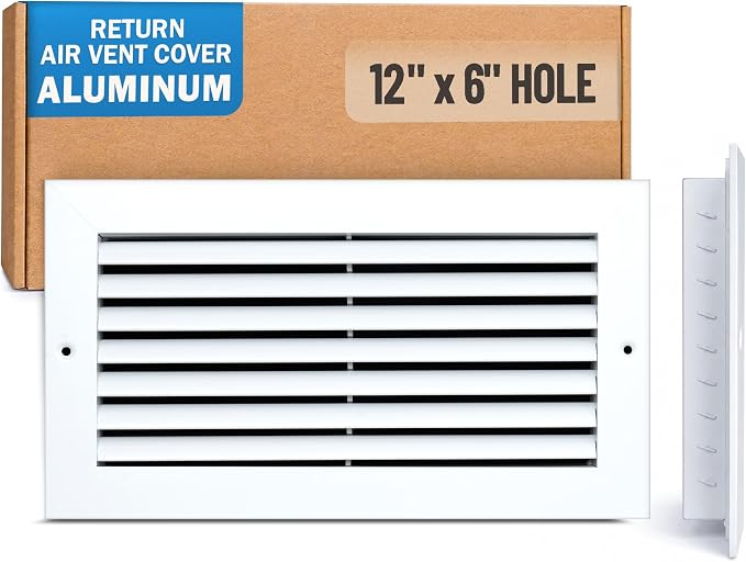 Fits 12x6 Hole | Aluminum Return Air Grille by Handua | Vent Cover Grill by Handua