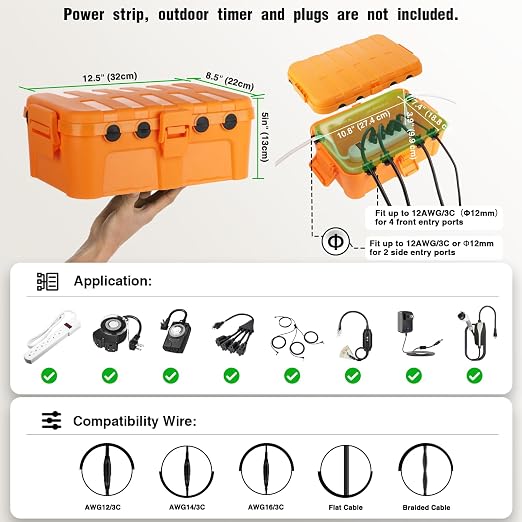 Large Outdoor Electrical Box Waterproof, - Image 2