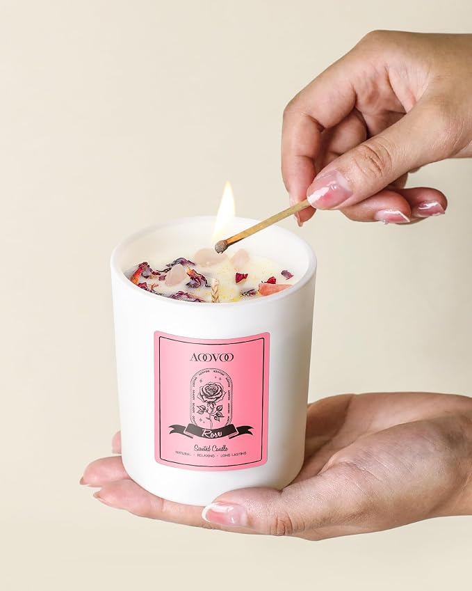 AOOVOO Rose Scented Candles for Women - Image 5