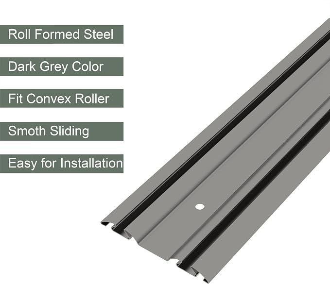 DIYHD 60" Bypass Mirror Closet Door Bottom Track Replacement, 2 Pack | 2-11/16" - Image 6