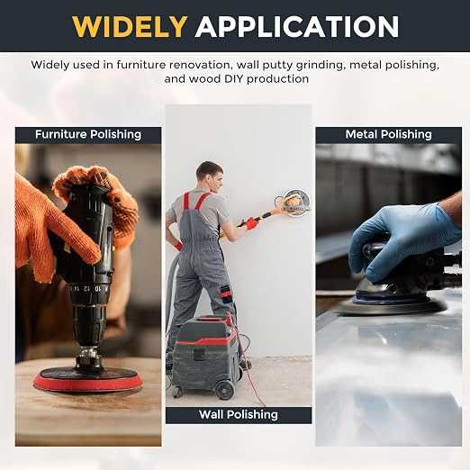 HARFINGTON 100 Pcs 2 Inch Sanding Discs 120 Grit Yellow Aluminum Oxide | Hook - Image 6