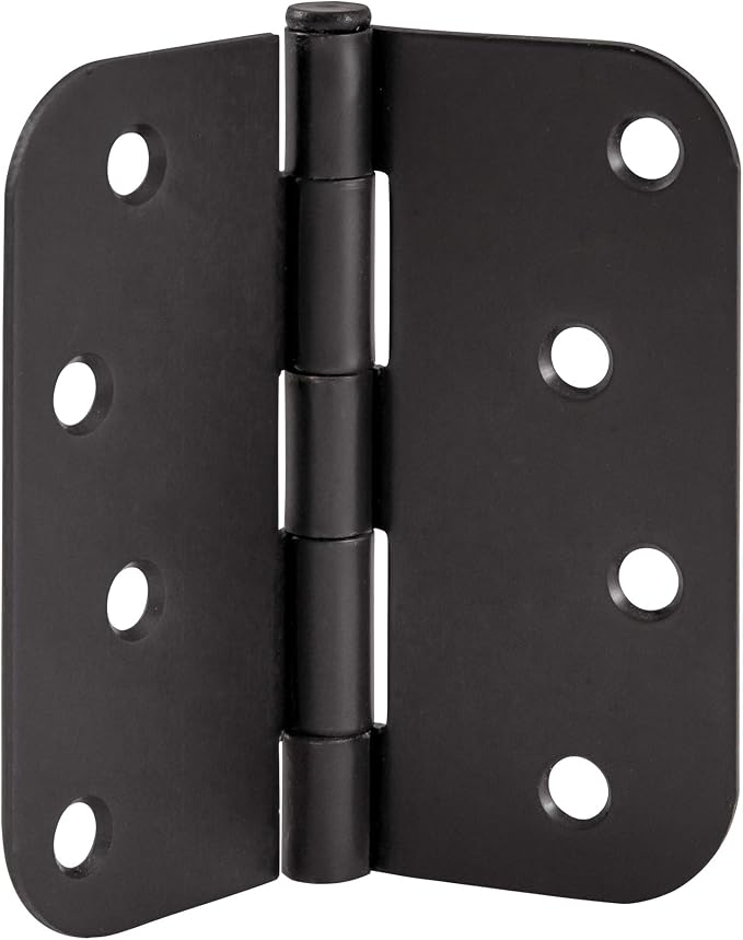 Design House Interior Door Hinge, Matte Black | 5/8" Radius, Traditional - Image 4