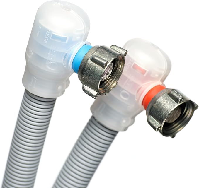 Premium Flood Prevention Washing Machine Hose Set w/Integrated Automatic Water - Image 2
