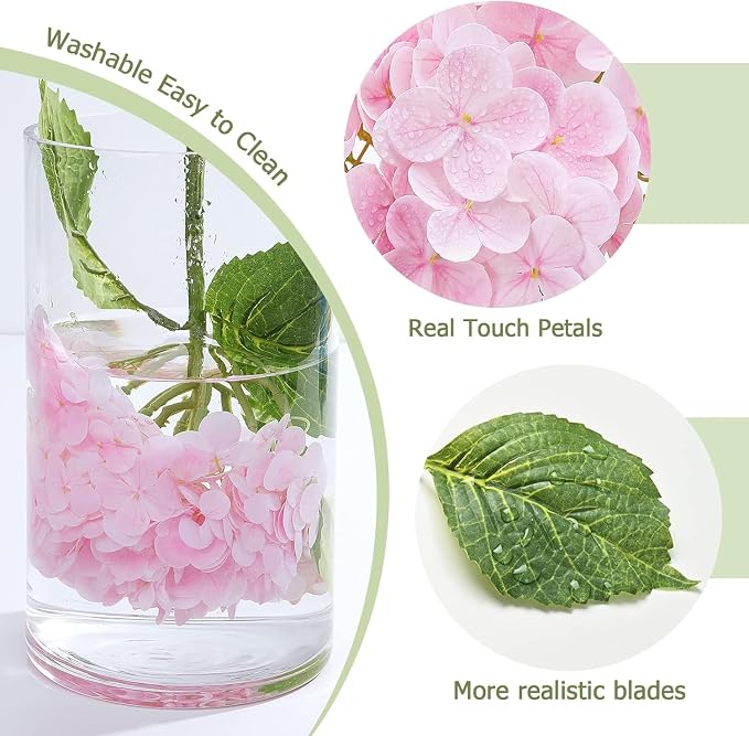 4Pcs Real Touch Hydrangea Artificial Flowers - Image 2
