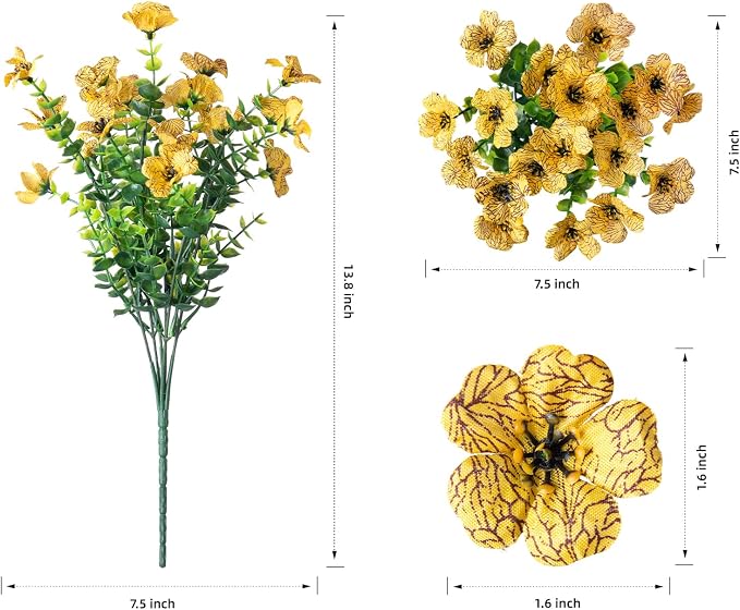 florisso Artificial Fall Flowers Fake Mums - Image 3
