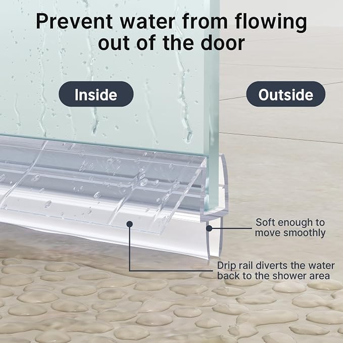 AmazerBath 3-Pack 15.75" Shower Door Bottom Seal - Image 6