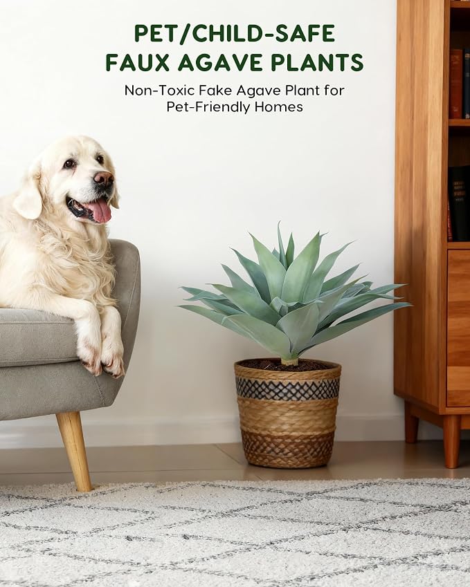Velener Artificial Outdoor Blue Agave Plant - Image 9