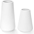 White Ceramic Vase, GUKJOB Small Cute Flower Vase by GUKJOB