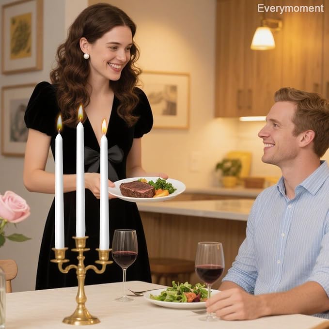Everymoment White Taper Candles - Image 5