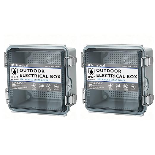 NineLeaf 6x6x4 Outdoor Electrical Box IP67 Weatherproof Junction Box, by NineLeaf