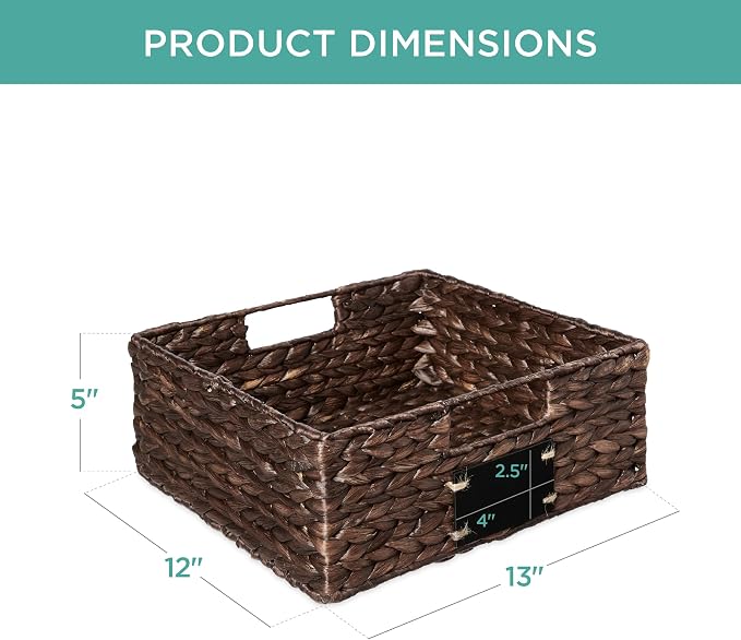 Best Choice Products Set of 4 13x12in Water Hyacinth Pantry Baskets, Woven - Image 7