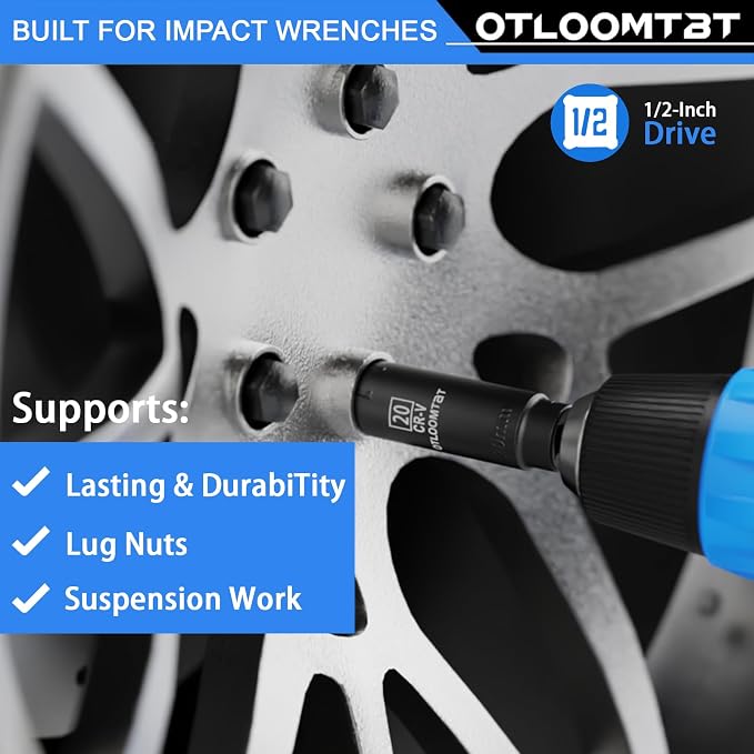 OTLOOMTBT 32PCS Impact Socket Set 1/2" Drive Metric & SAE Deep Sockets | Heavy - Image 3