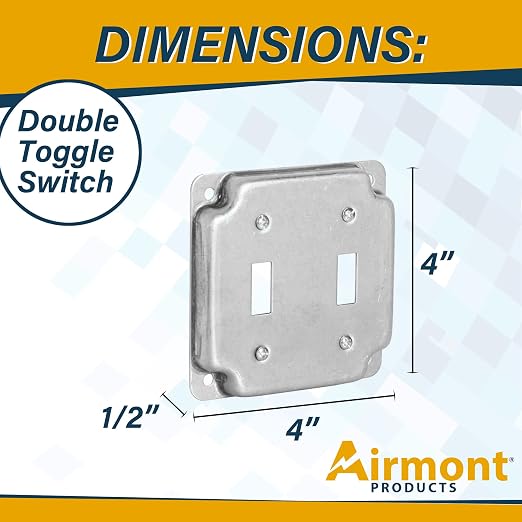 2-Gang Toggle Switch Electrical Box Cover - Image 4