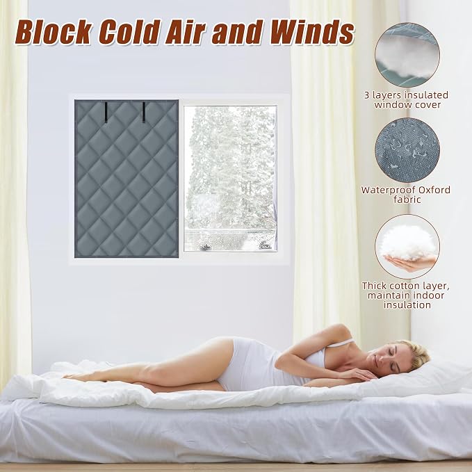 Window Insulation Kit for Winter, 3 Layer 26" X 39" Winter Insulated Window - Image 3