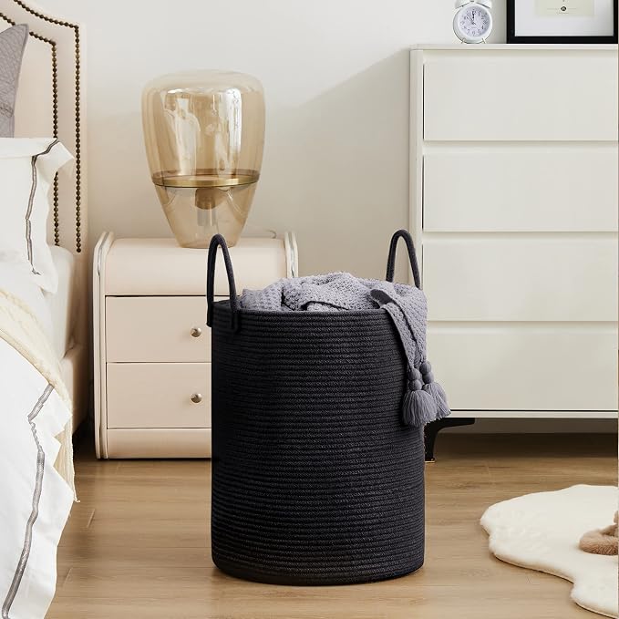 YOUDENOVA Woven Rope Laundry Hamper Basket, 58L Blanket Basket - Image 6