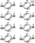 HARFINGTON 8 Pcs Adjustable Pipe Bracket Clamps 1-1/4" Stainless Steel Wall by HARFINGTON