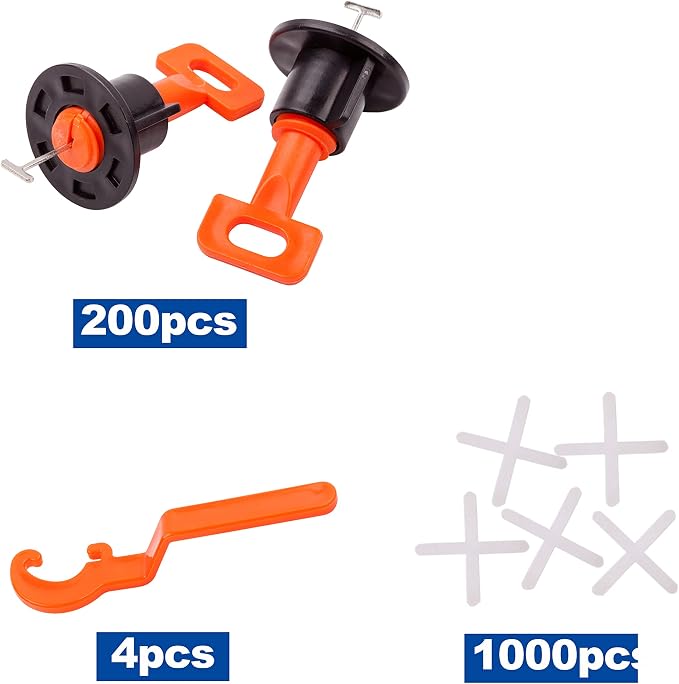 Tile Leveling System Kit with 200pcs Tile Leveler | 4 Special Wrenches & - Image 6